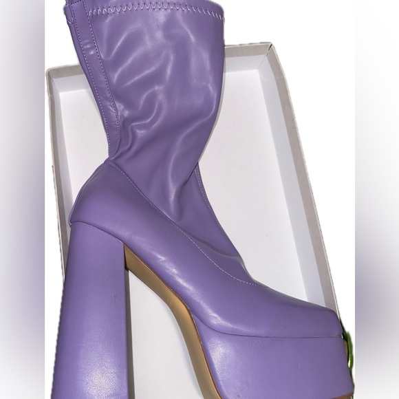 Dolls Kill Shoes - Purple dollskill platform boots never worn